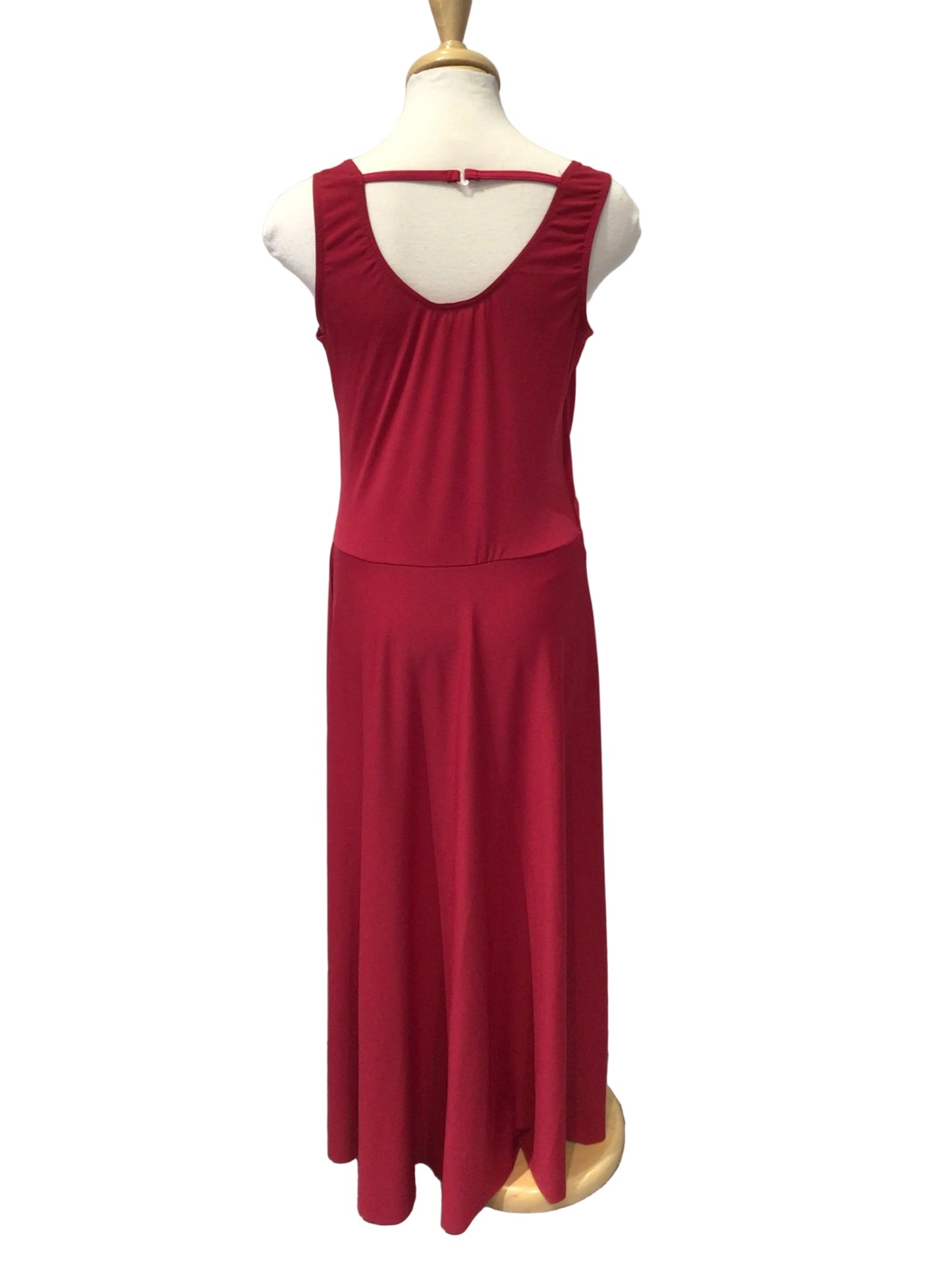 Red Cowl Neck Lyrical Dress