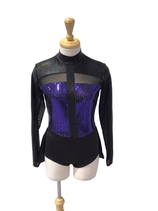 Black Long Sleeve Bodysuit with Tails