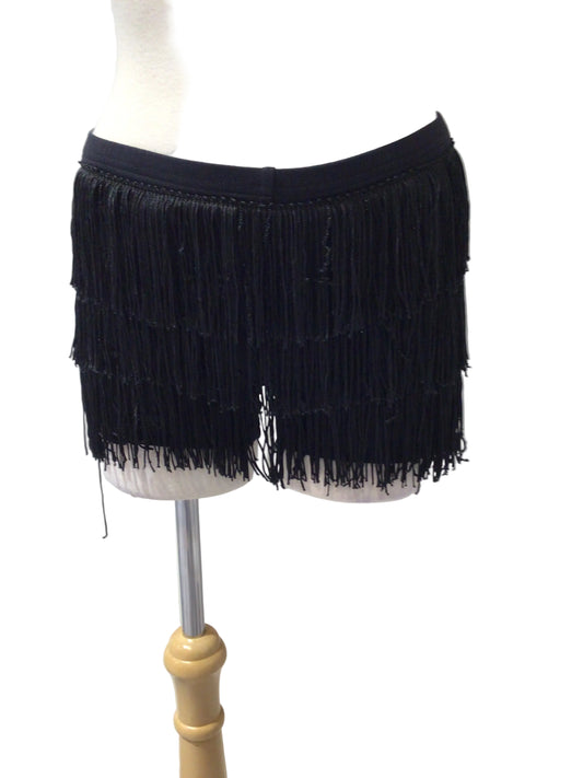 Black Fringe Shorts