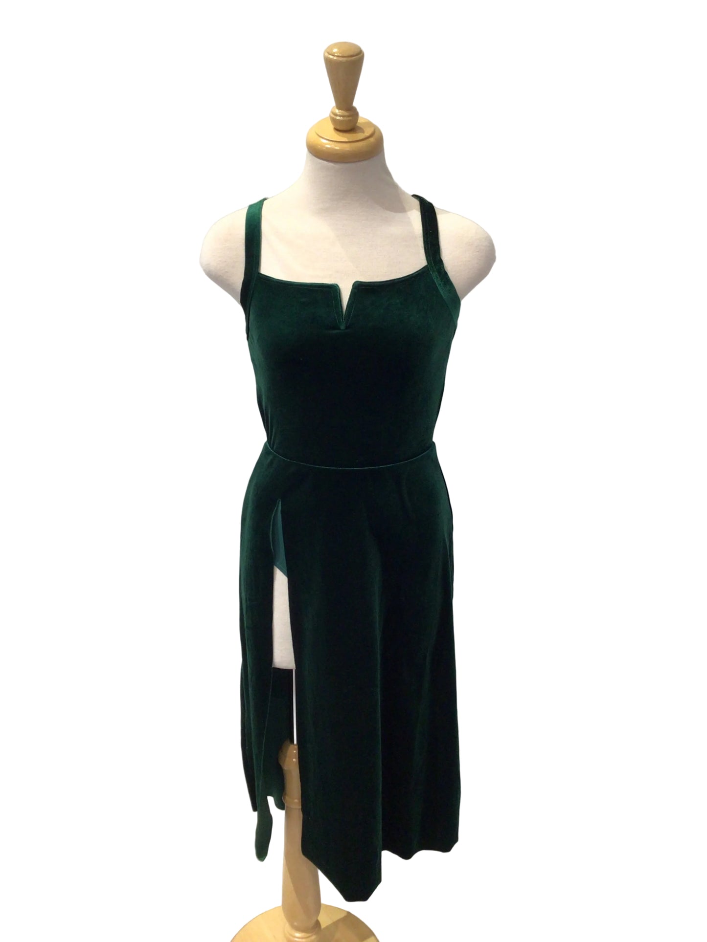 Green Velvet Dress