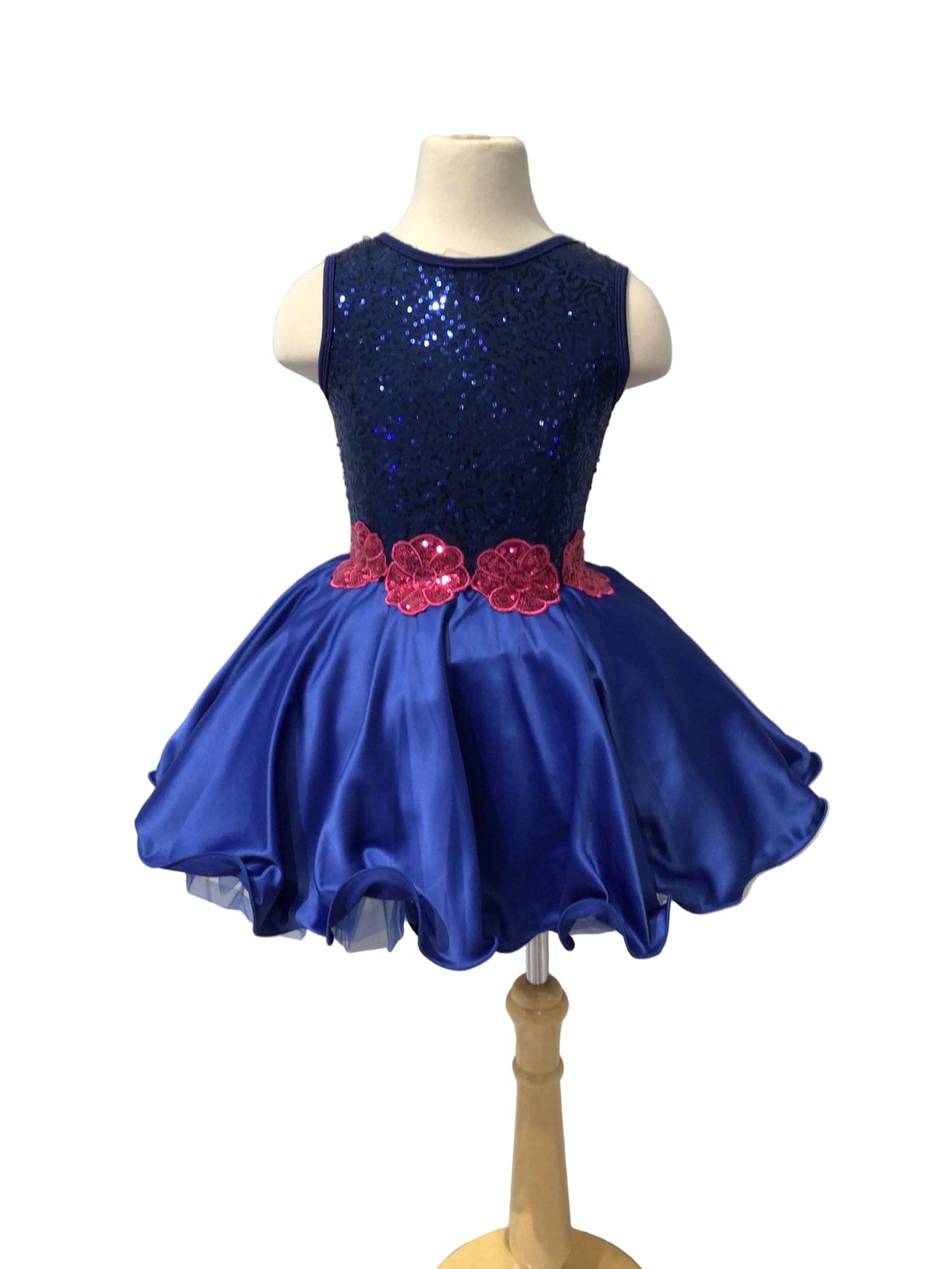 Royal Blue Dress with Flowers