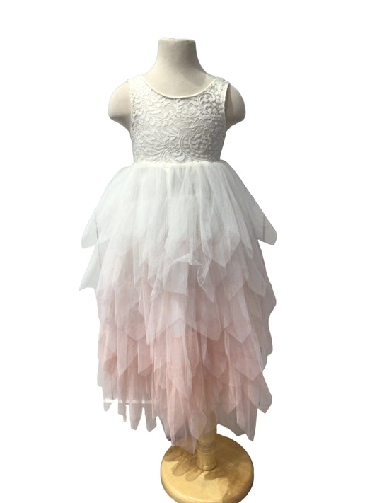 White and Pink Ombre Gown