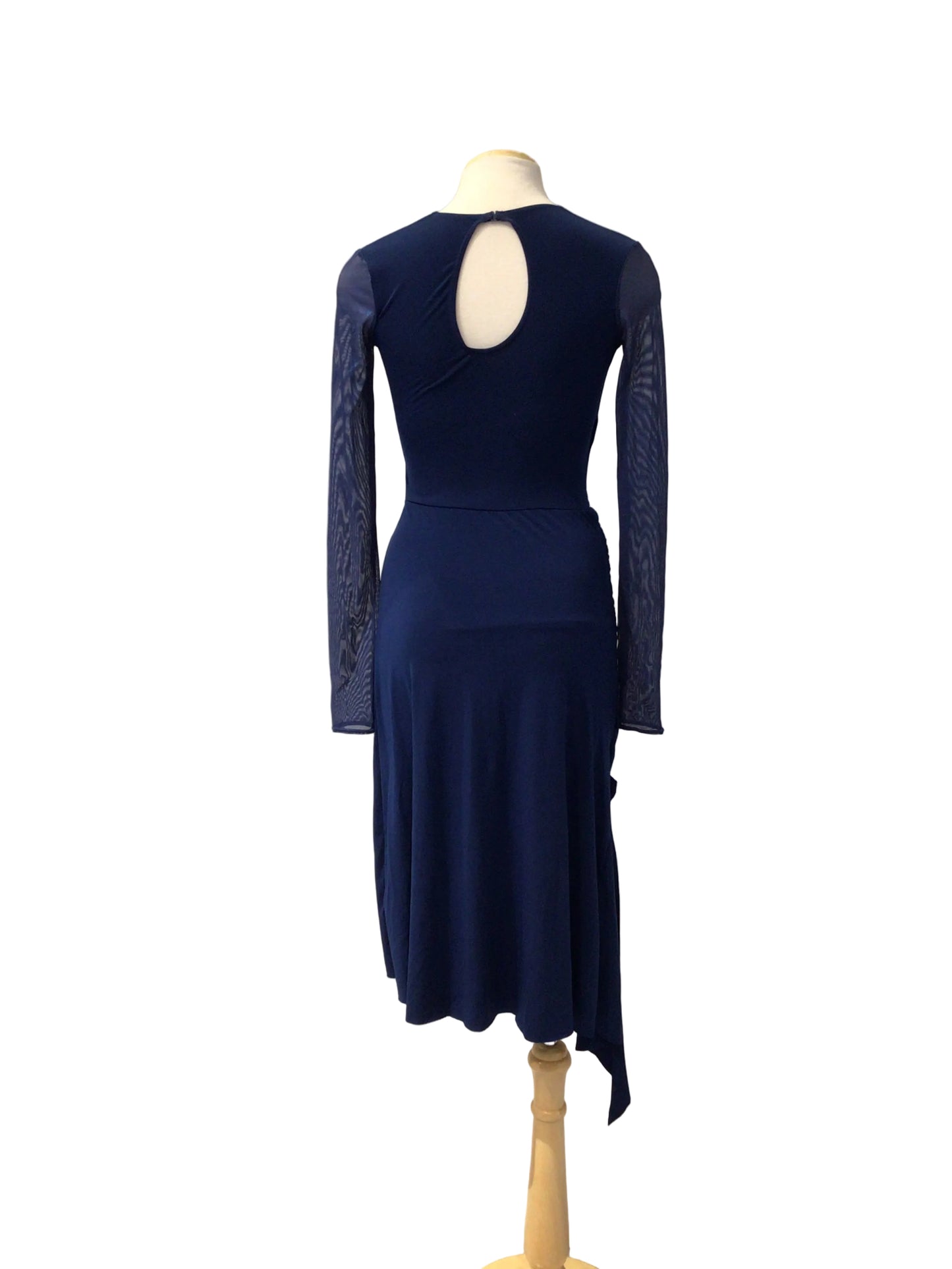 Dark Blue Long Sleeve Lyrical Dress