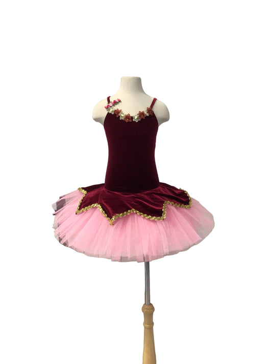 Burgundy Velvet Platter Tutu