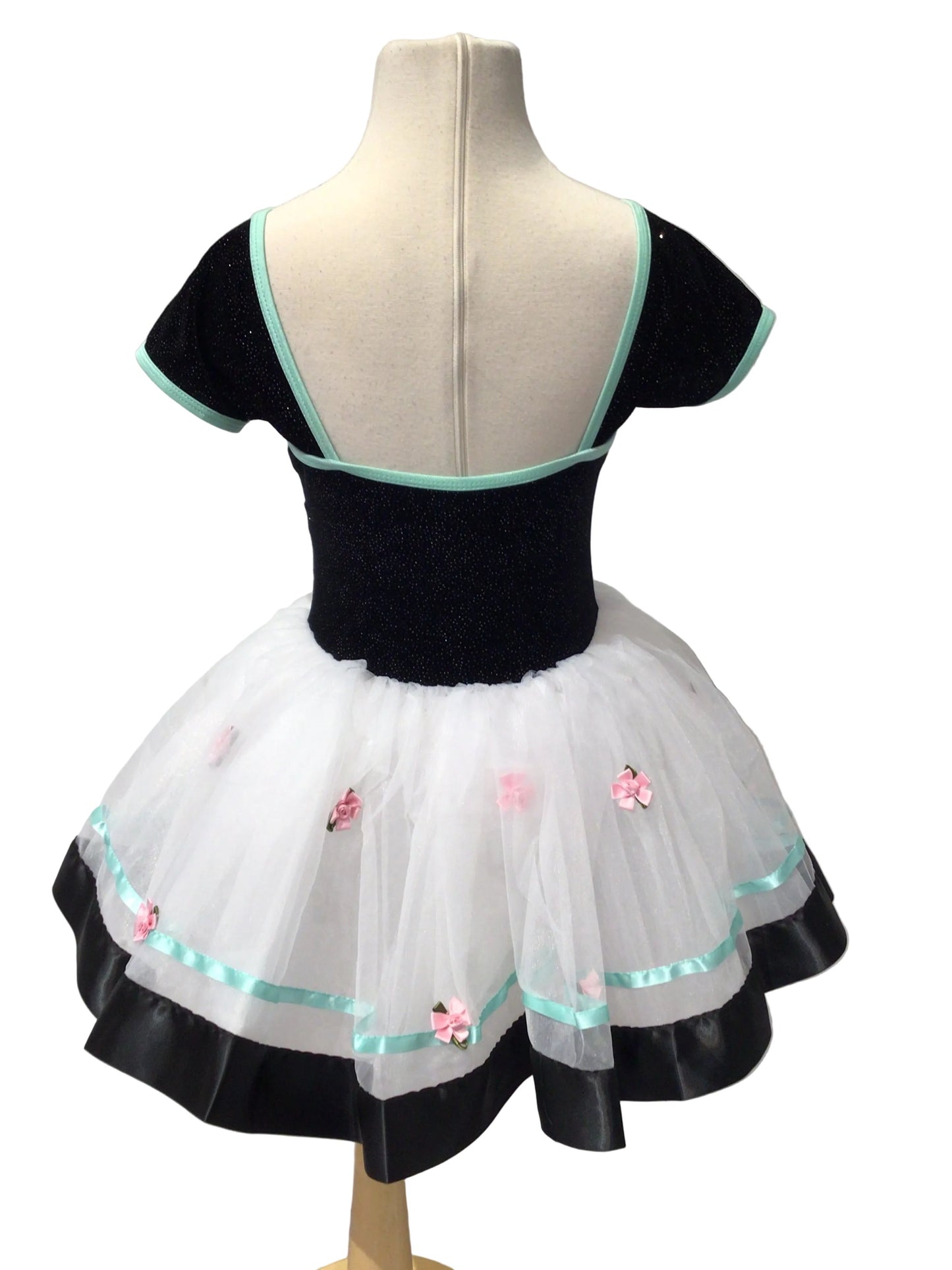 White Black and Teal Tutu