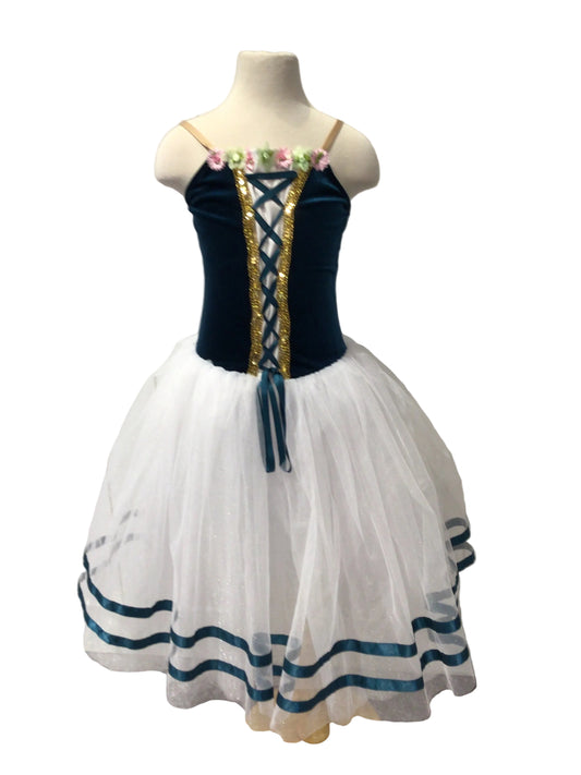 Teal Velvet Romantic Tutu