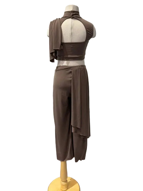 French Beige Two Piece Costume