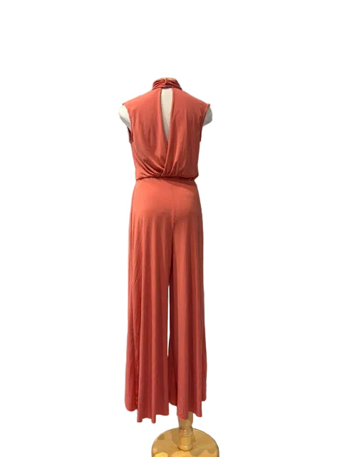 Salmon slit jumpsuit