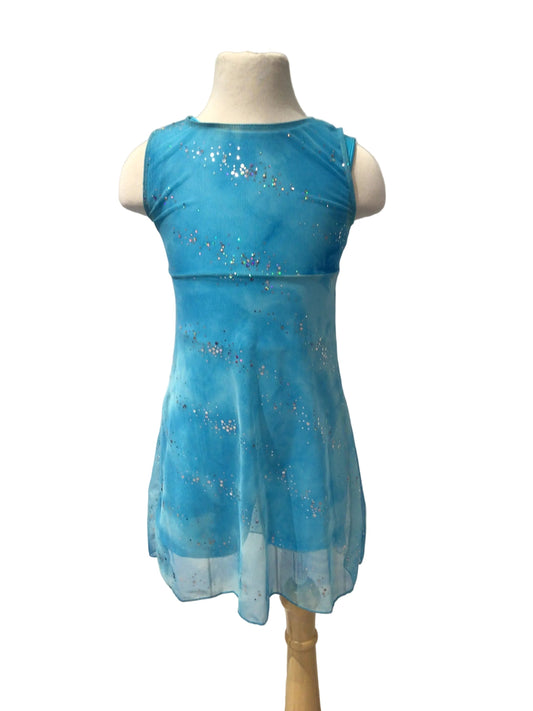 Light Blue Mesh Dress with Biketard