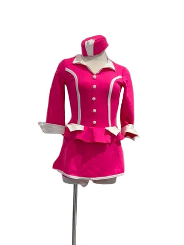 Hot pink flight attendant costume