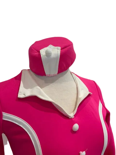 Hot pink flight attendant costume