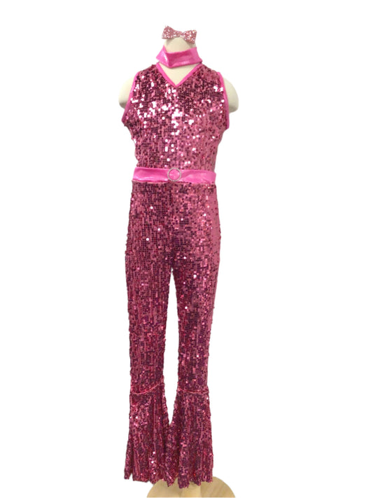 Pink Sequin Jumpsuit