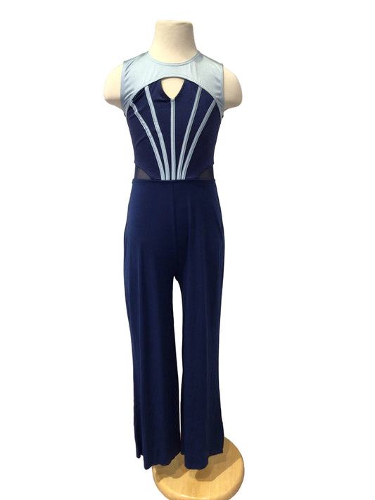 Blue Striped Unitard