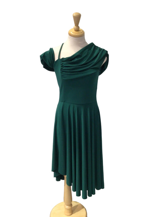 Forest Green Drapey Lyrical Dress