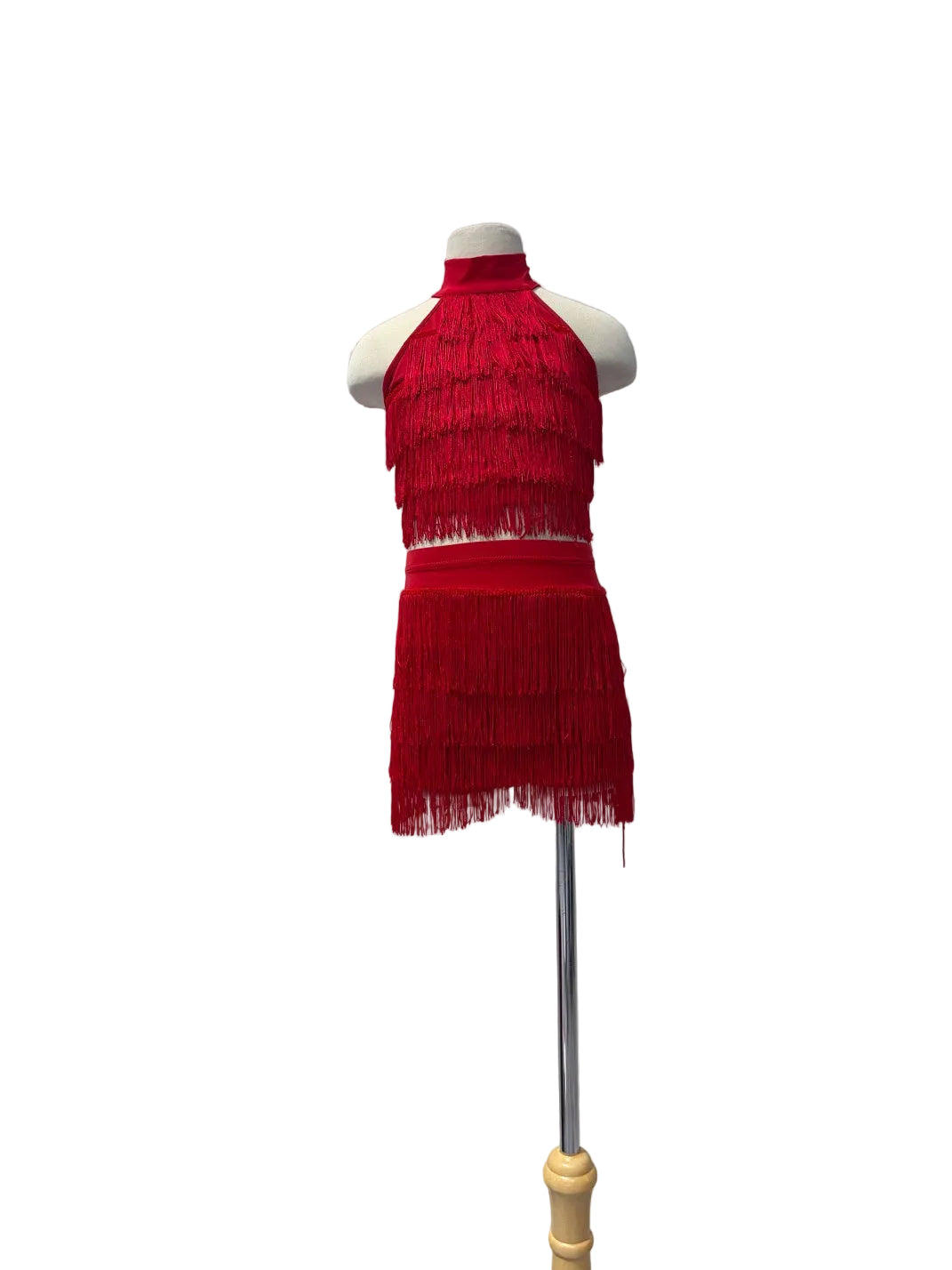 Red Fringe Two Piece