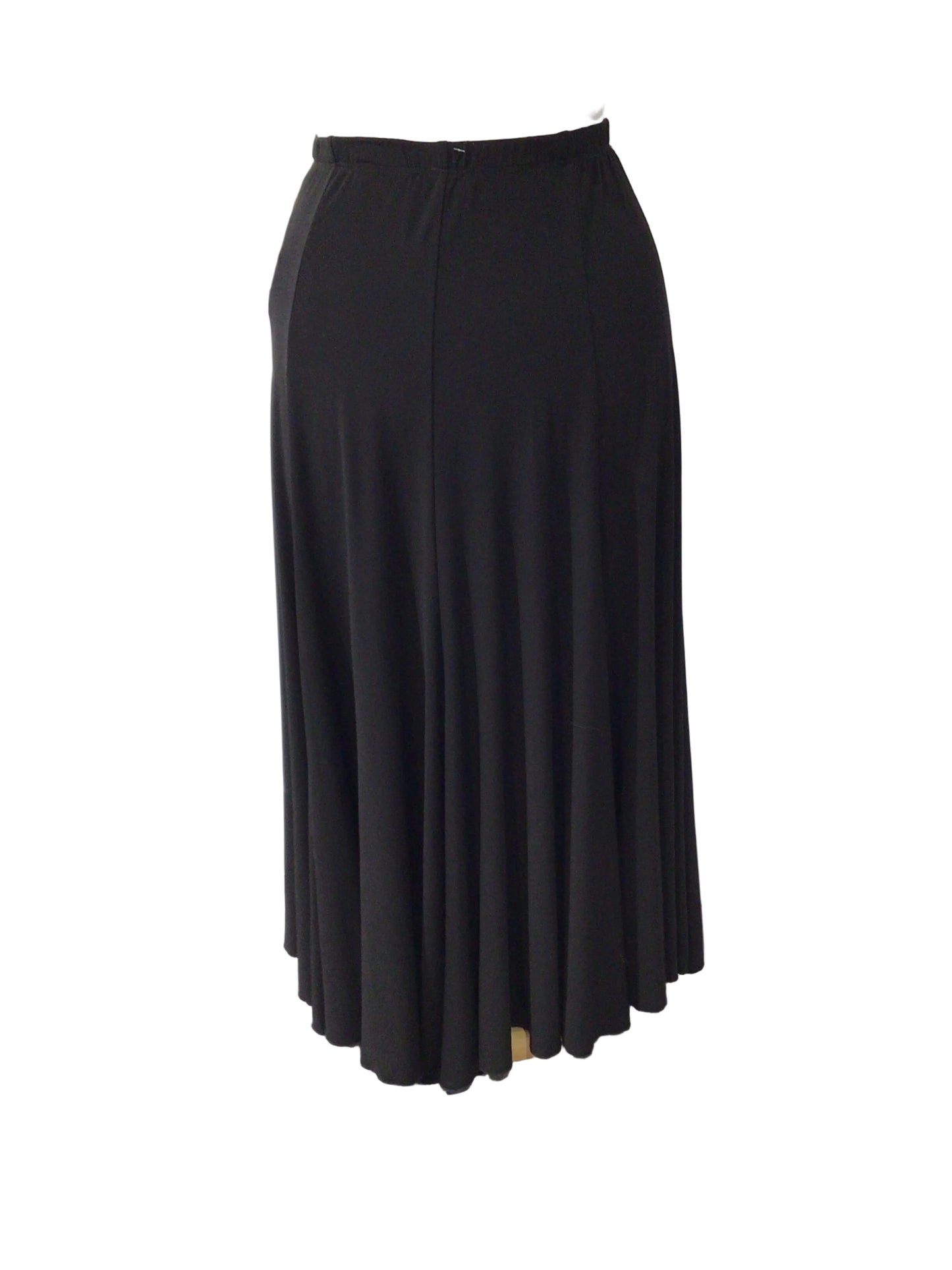 Long Black Lycra Circle Skirt