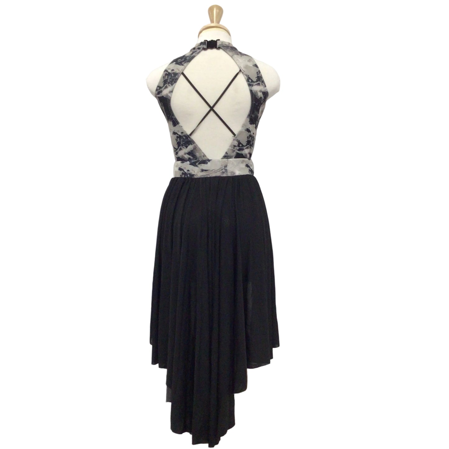 Black and Grey Tie Dye Two Piece Contemporary