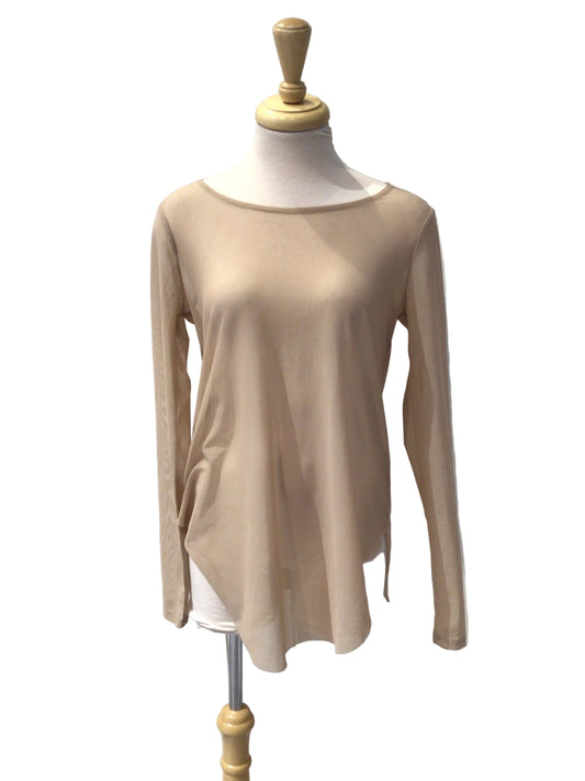 Light Beige Mesh Top