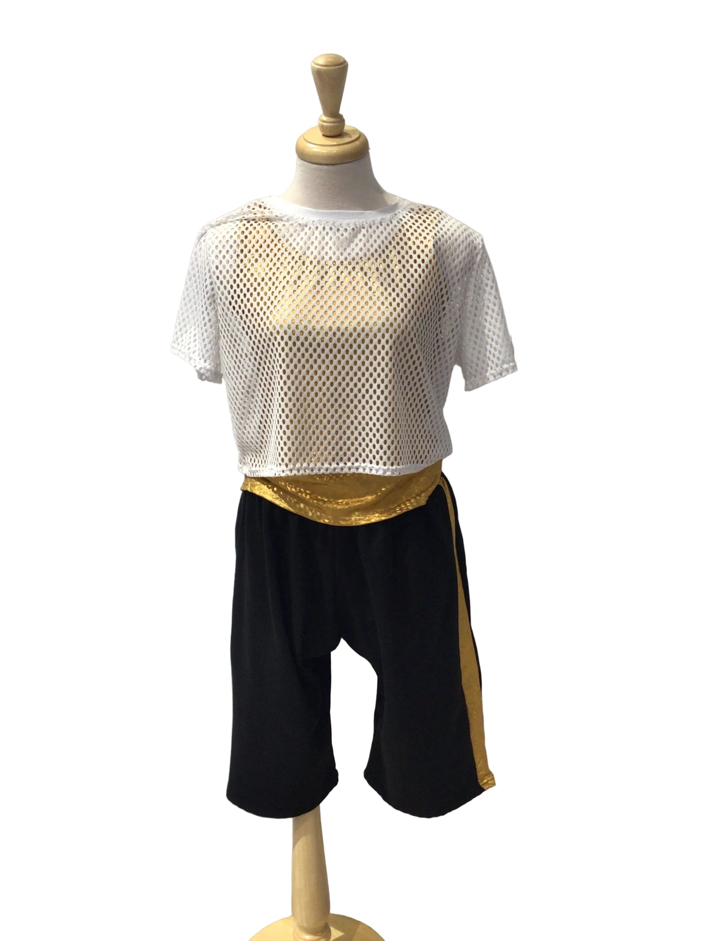 Gold White and Black Three Piece Hip Hop