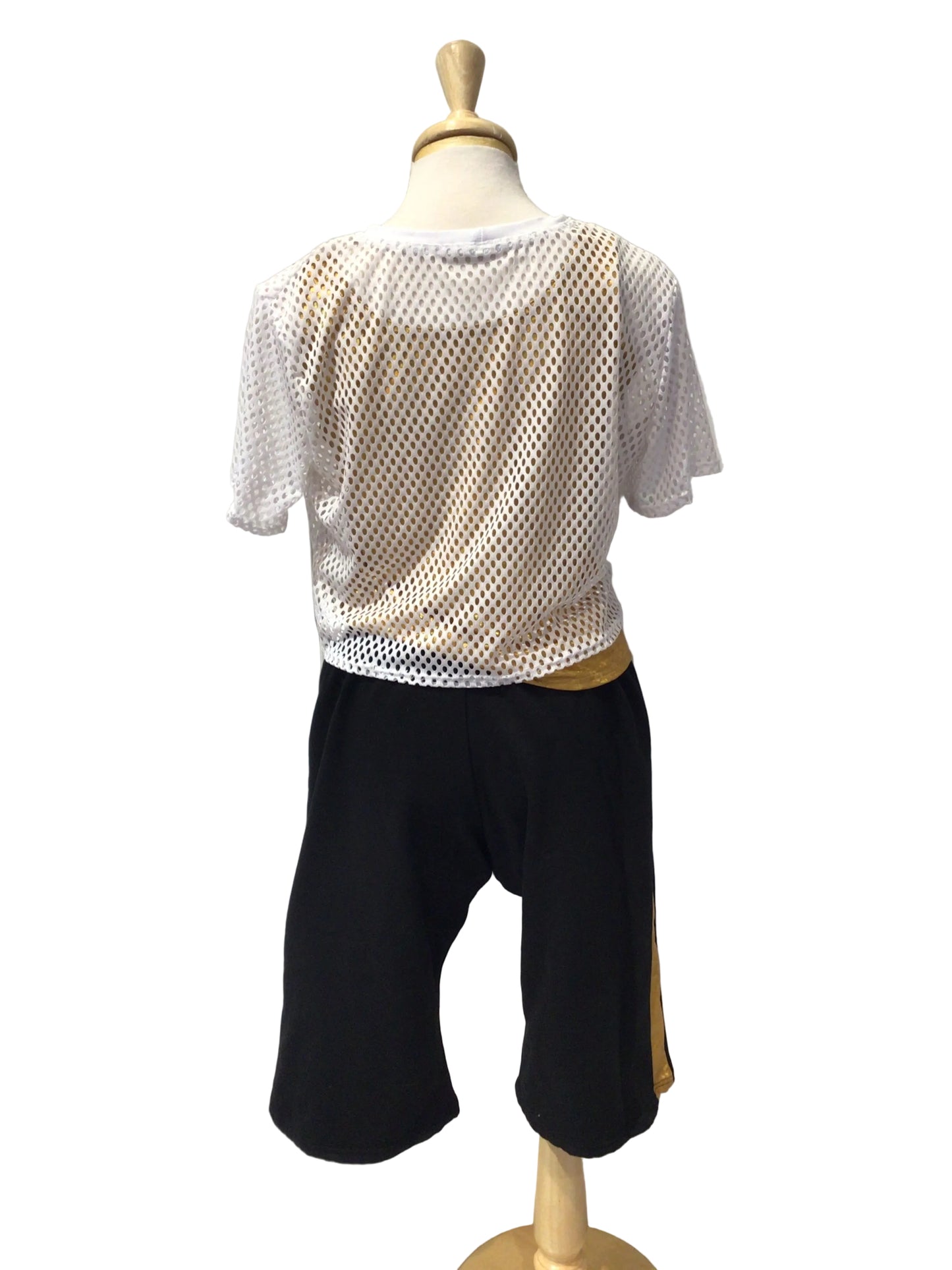 Gold White and Black Three Piece Hip Hop