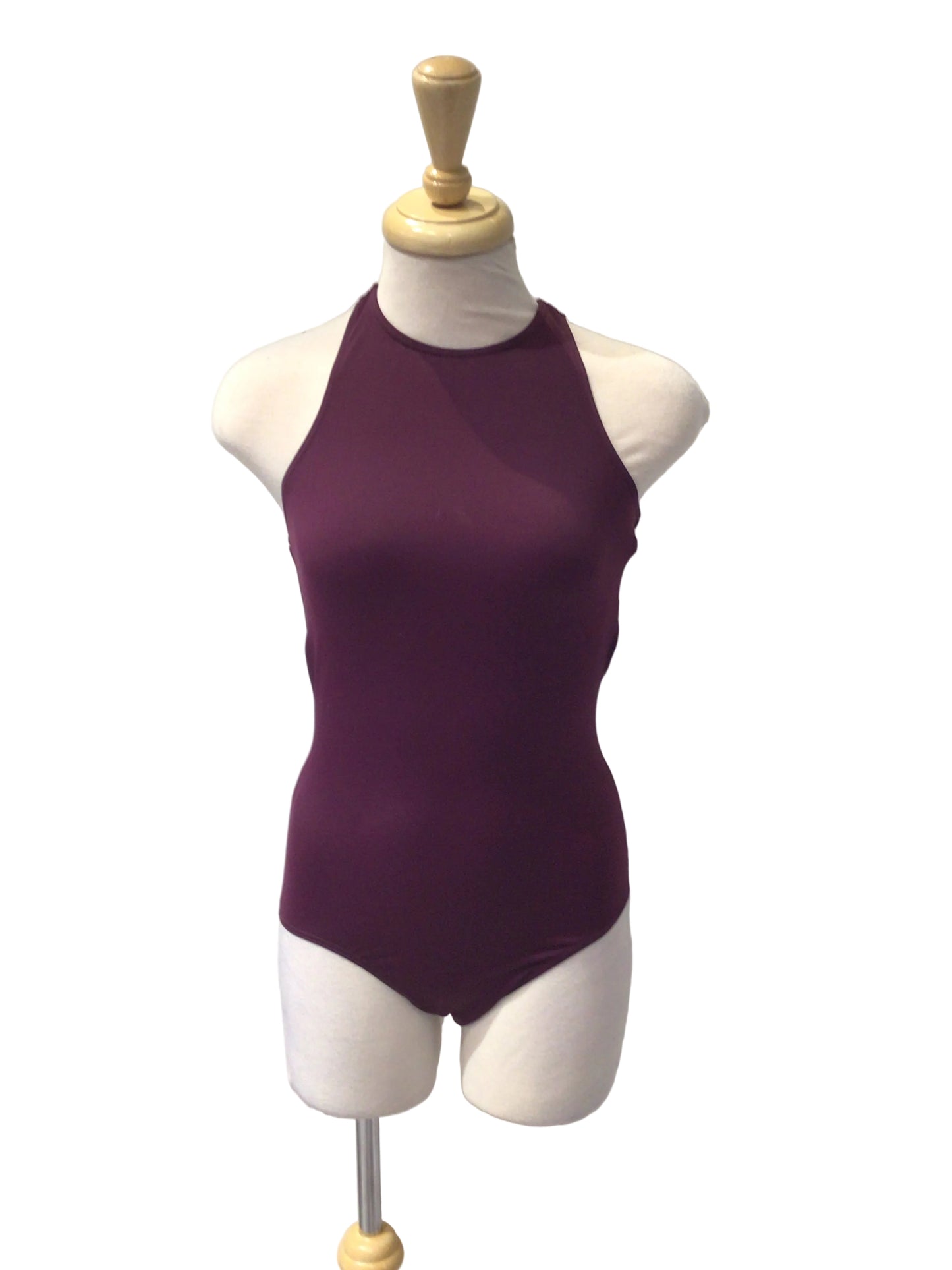 Plum High Neck Bodysuit