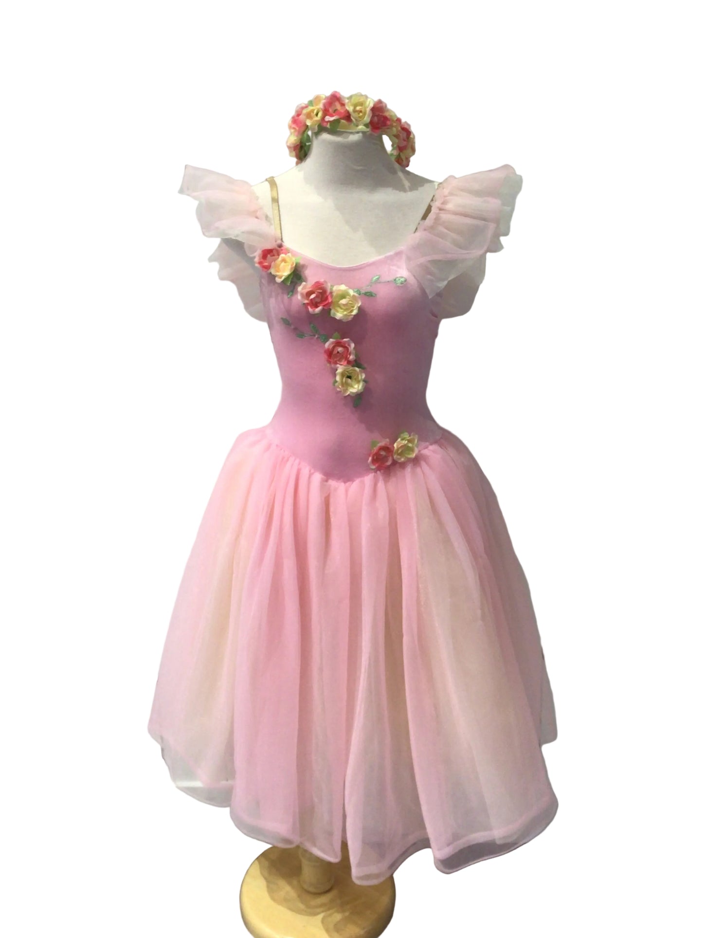 Pink Velvet Flower Romantic Tutu