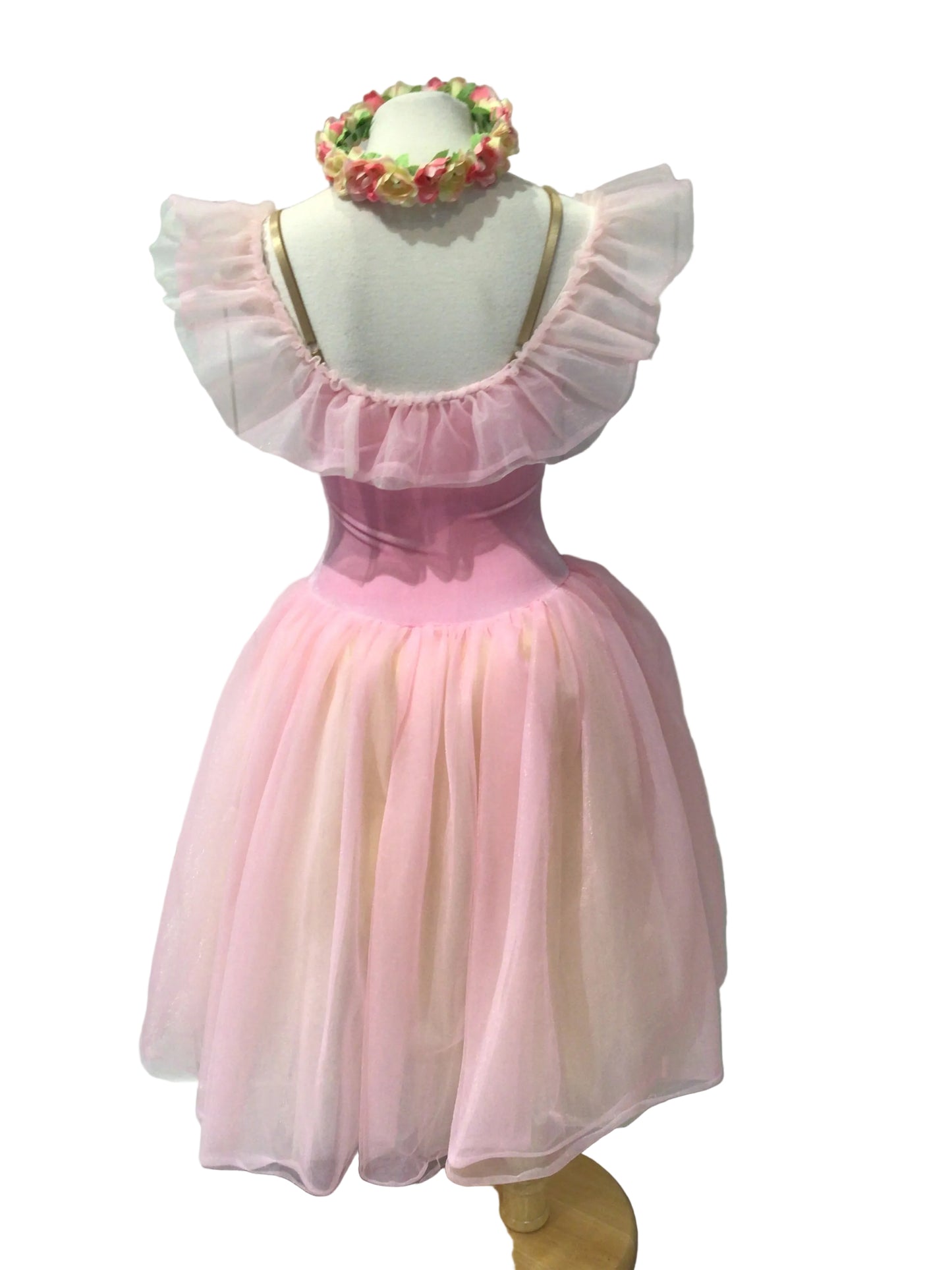 Pink Velvet Flower Romantic Tutu