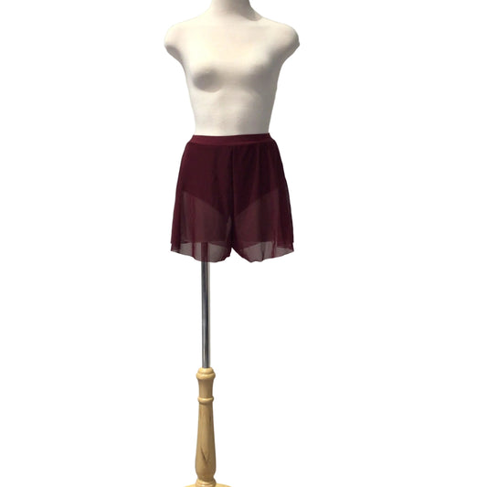 Burgundy Mesh Shorts