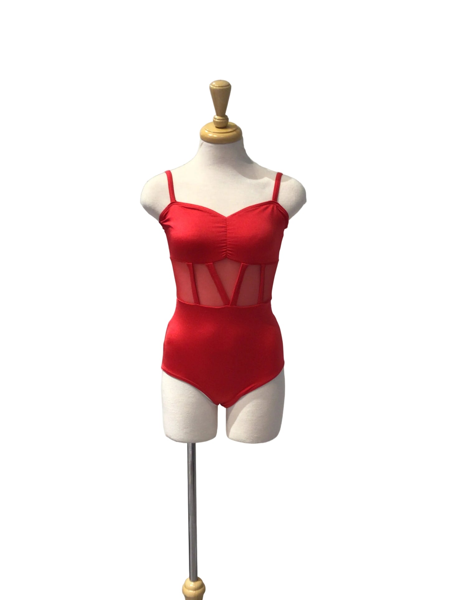 Red Corset Leotard And Shorts Jazz