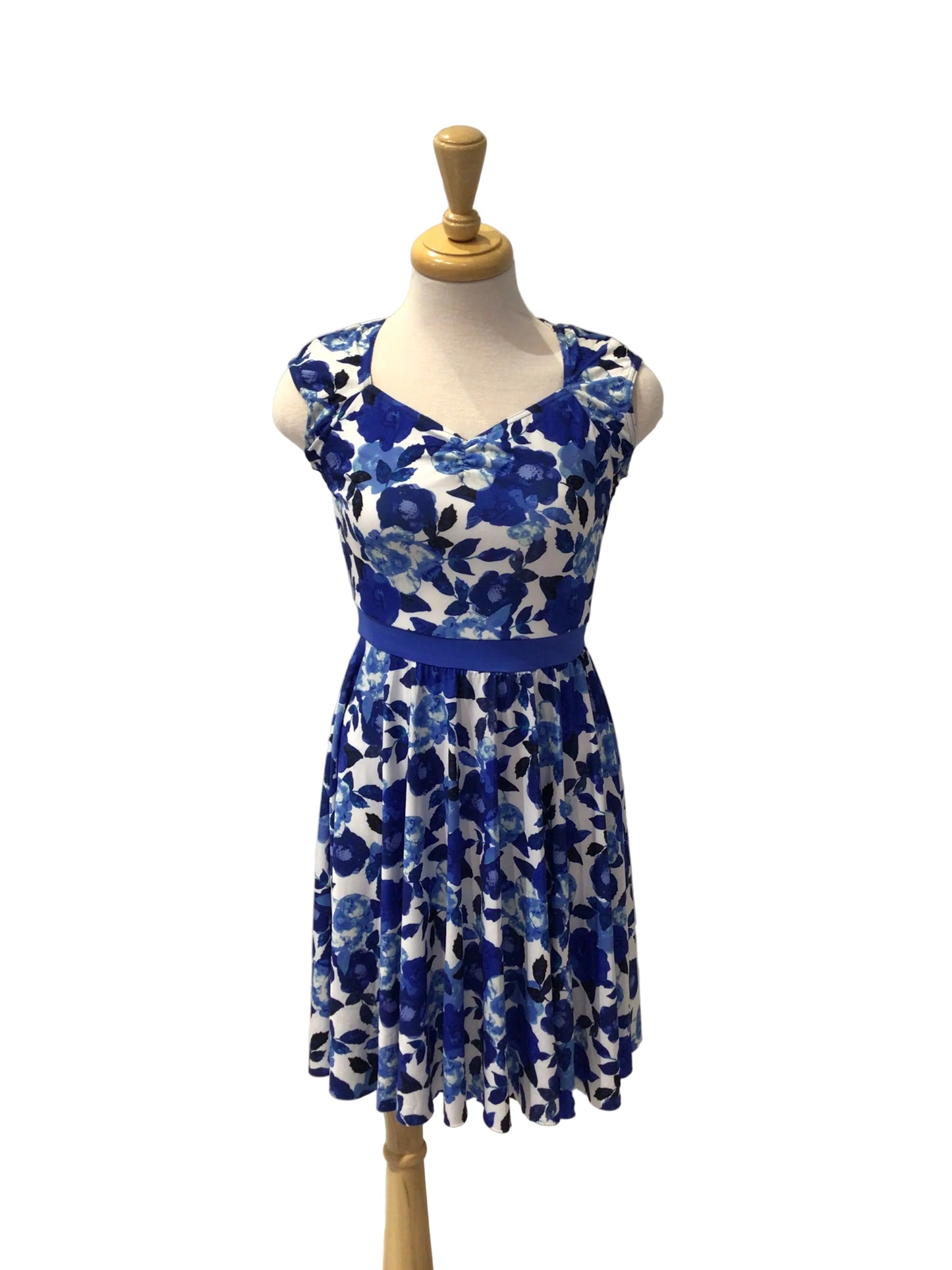 Blue and White Flower Dress