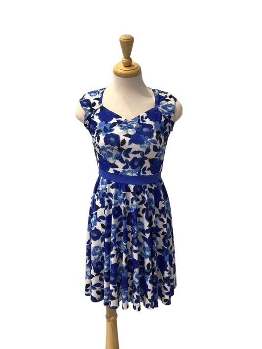 Blue and White Flower Dress