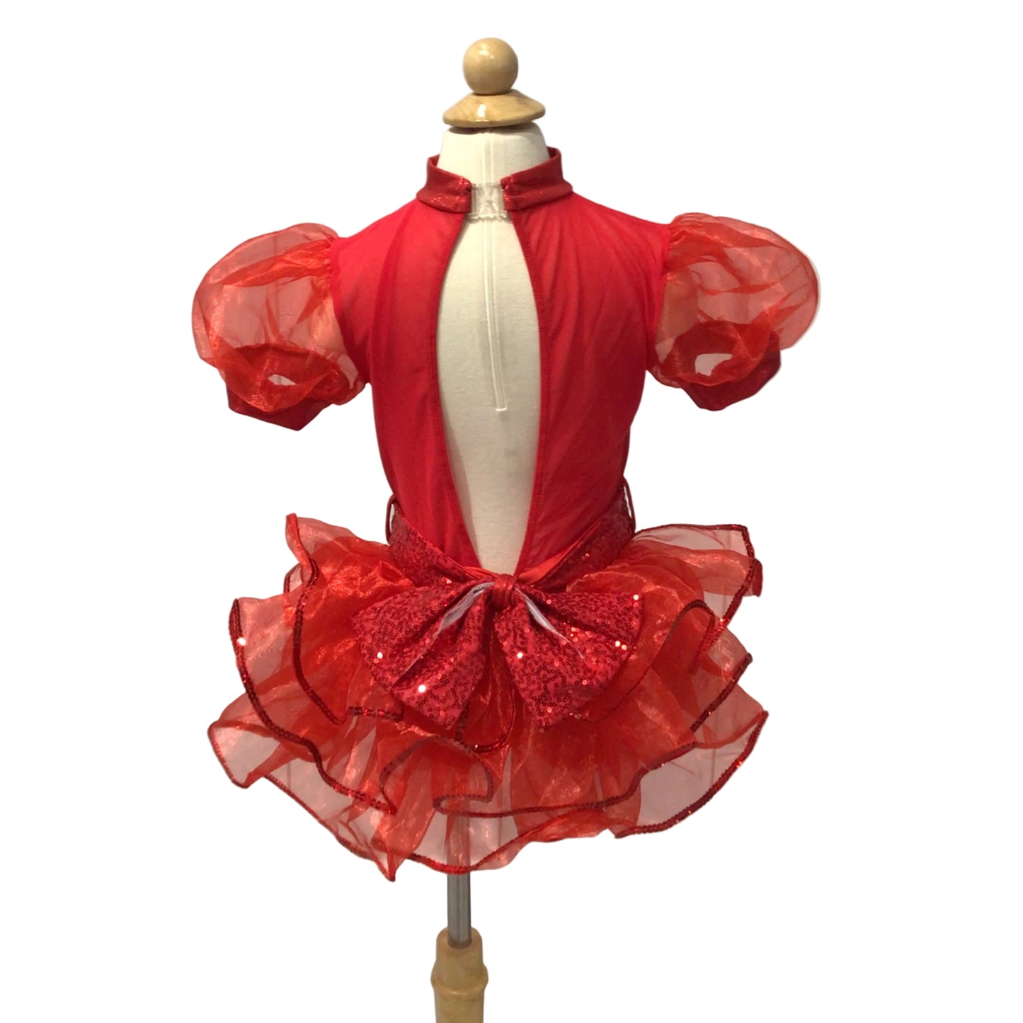 Red Leotard With Half Skirt Jazz