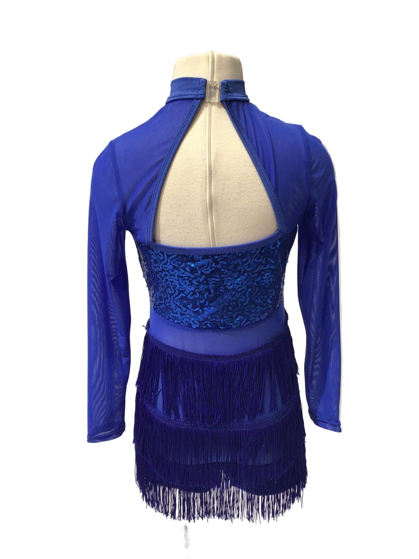 Royal Blue Long Sleeve Fringe Jazz