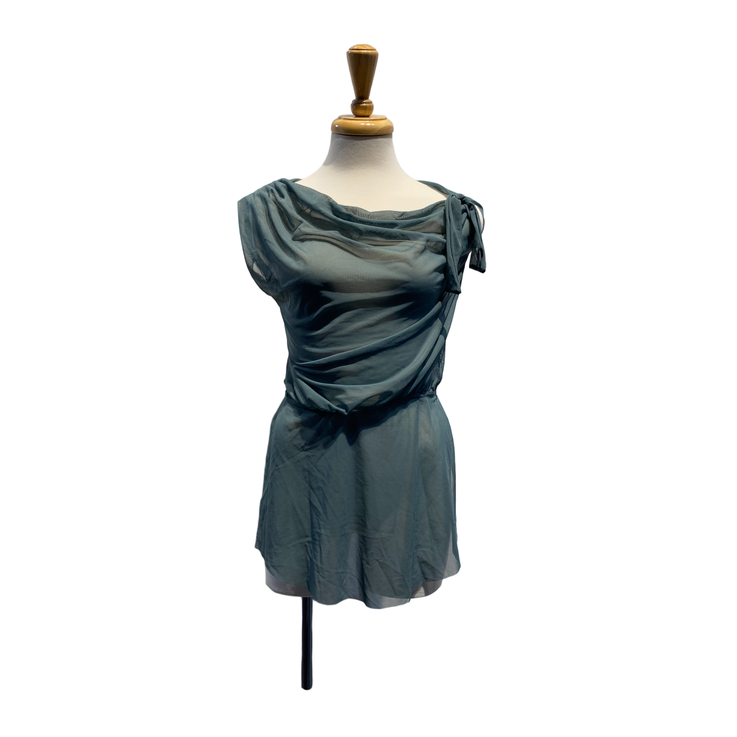 Sage green mesh dress