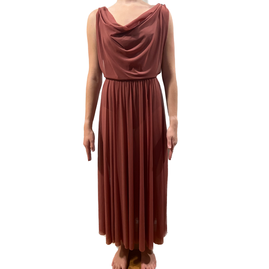Full Length Rust Color Dress