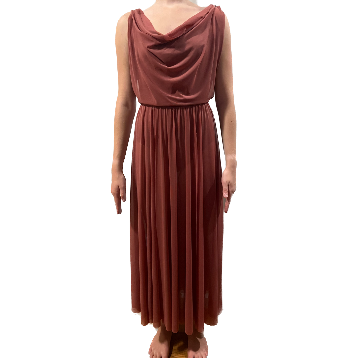 Rust Coloured Full Length Skirt