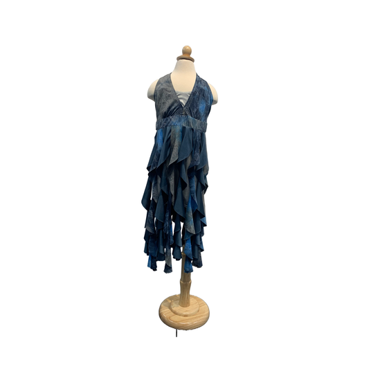 Deep Blue Flowing Trails Dress