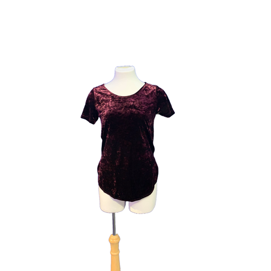 Burgundy Velvet T-shirt