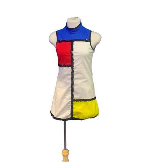 Multi coloured 60s dress- Jazz- Small Adult