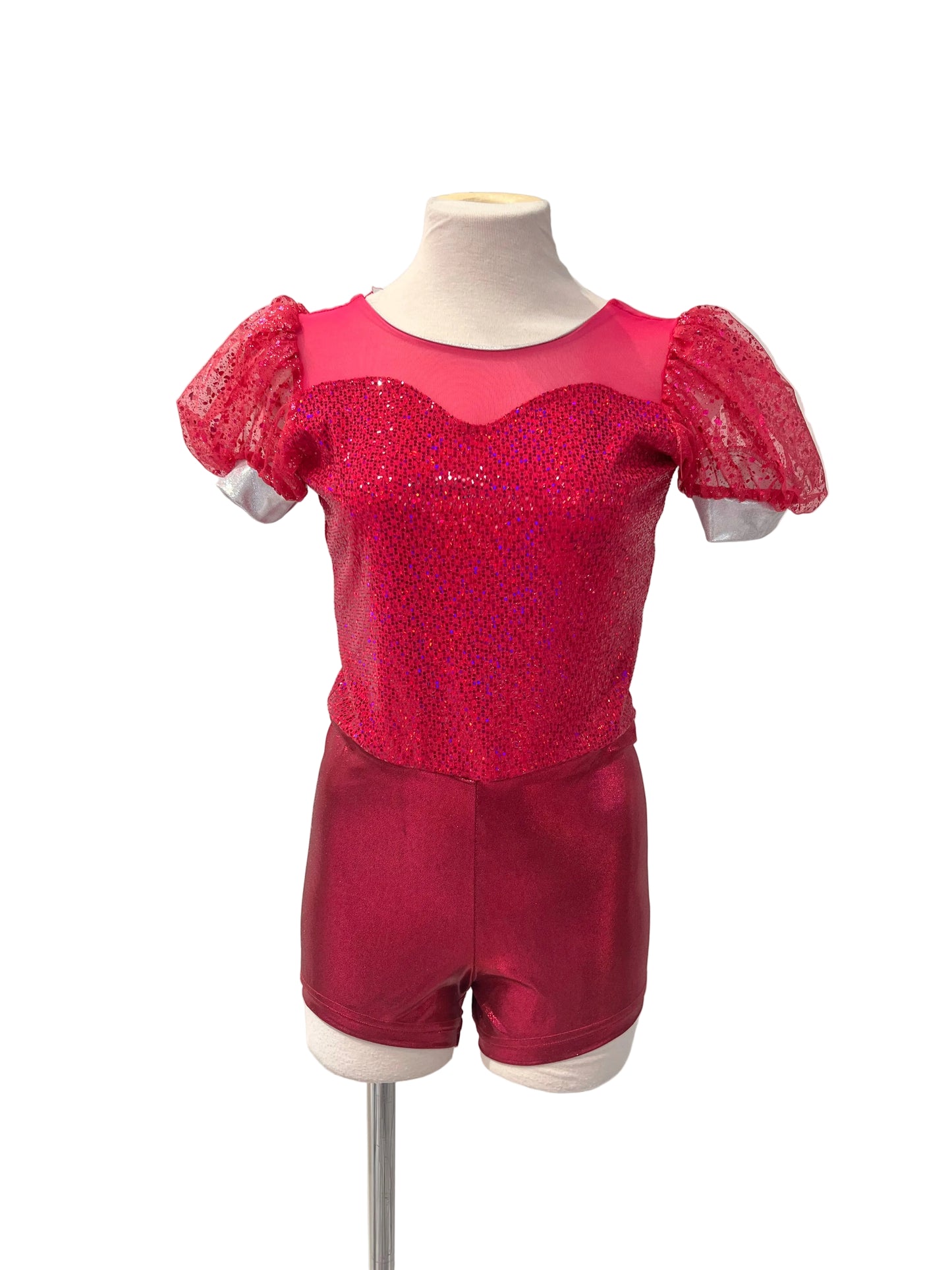 Hot Pink Unitard with Tutu Skirt