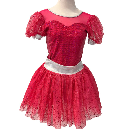 Hot Pink Unitard with Tutu Skirt