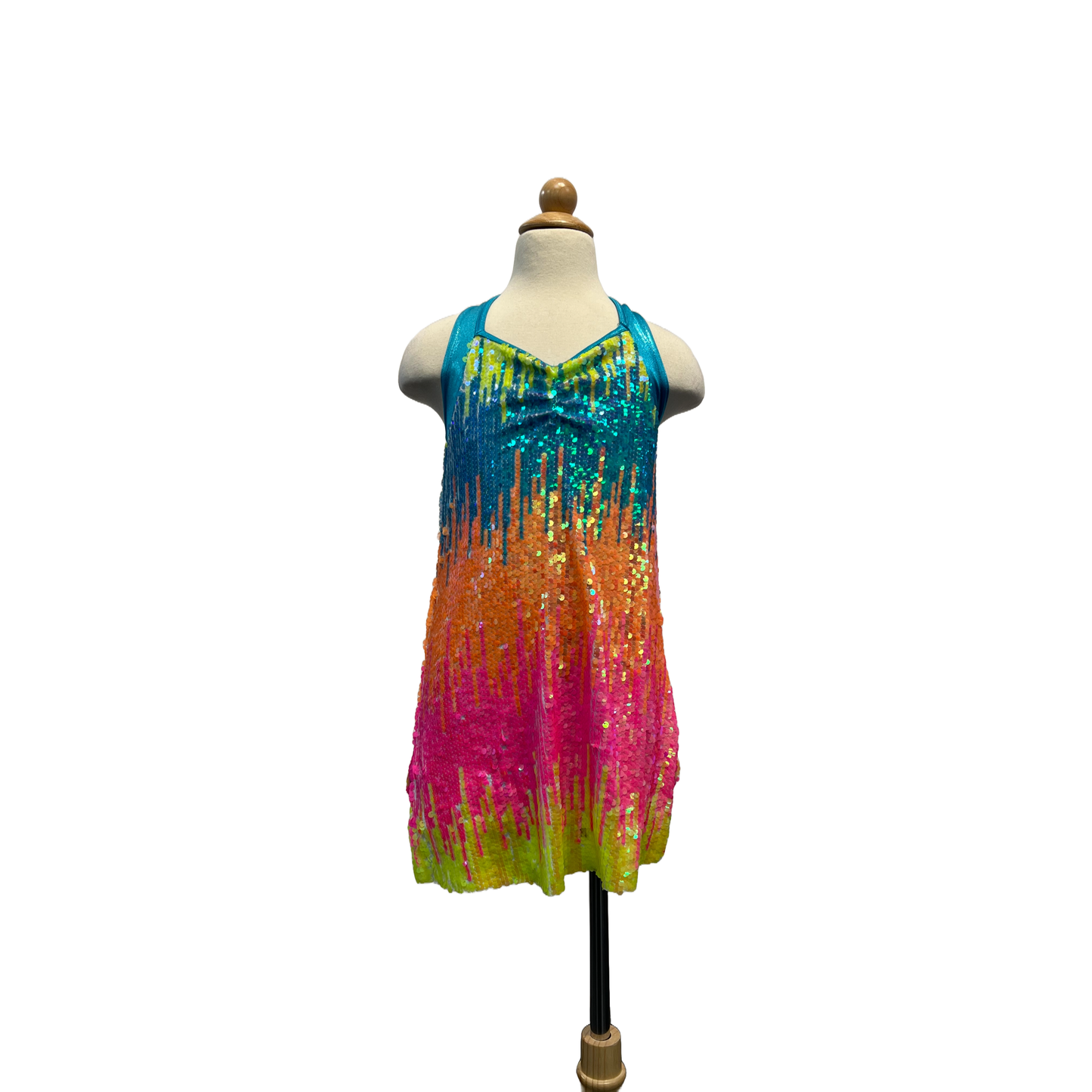 Rainbow sequin dress