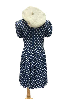 Navy Blue Polka Dot Dress
