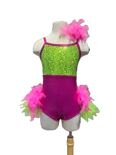 Flourescent Pinka nd Green Half Skirt Jazz
