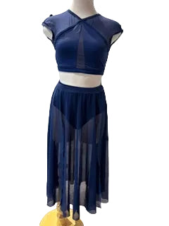 Navy Lace Two Piece