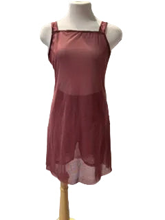 Maroon Mesh One Piece with Mesh Shorts