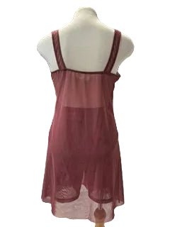 Maroon Mesh One Piece with Mesh Shorts