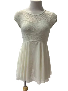 Cream Lace Lyrical Short Dress
