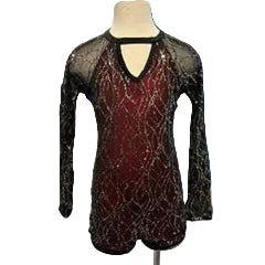 Long sleeve Mesh Glitter Patterned