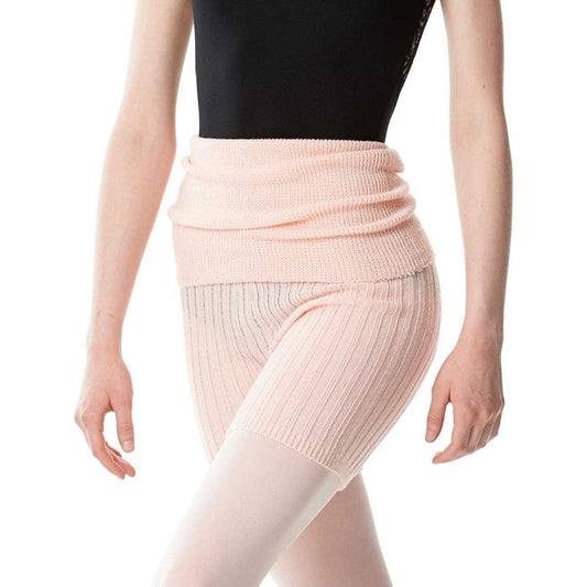 Lulli Adults Acrylic Melange Knit Warm Up Dance Pants with Shirred Hems